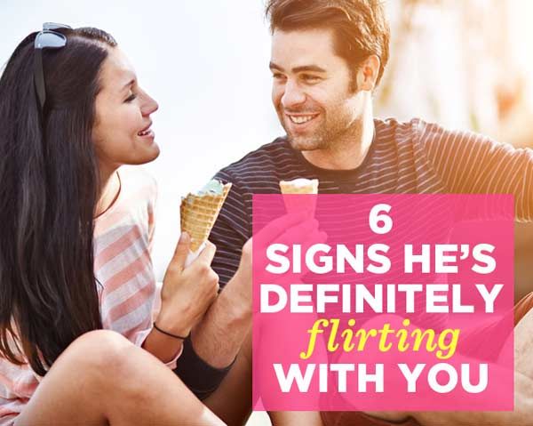 signs of a guy is flirting